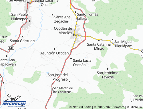 Mapa MICHELIN San Dionisio Ocotlán - ViaMichelin