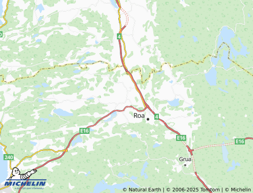 MICHELIN Lunner map - ViaMichelin