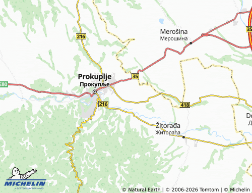 MICHELIN-Landkarte Babin Potok - ViaMichelin
