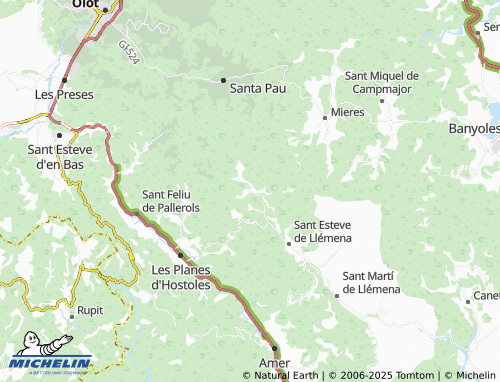 MICHELIN Sant Aniol de Finestres map - ViaMichelin