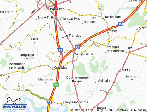 Mappa MICHELIN Sailly-Saillisel - ViaMichelin