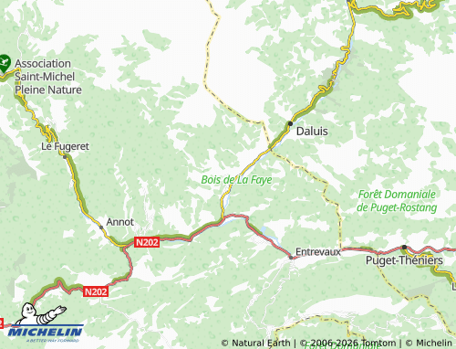MICHELIN Castellet-lès-Sausses map - ViaMichelin