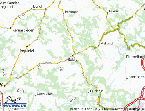 Carte MICHELIN Bubry - ViaMichelin