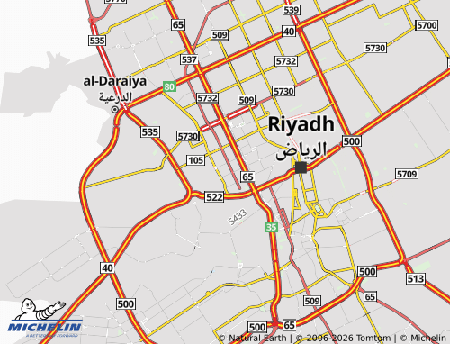 MICHELIN North Mathar map - ViaMichelin