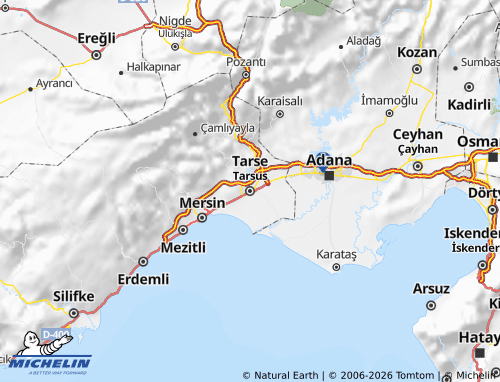 MICHELIN-Landkarte Tarsus - ViaMichelin
