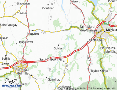 Mappa MICHELIN Guiclan - ViaMichelin