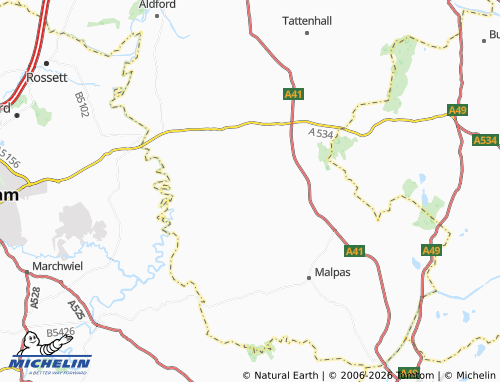 Carte MICHELIN Tilston - ViaMichelin