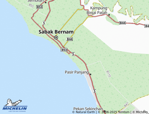 MICHELIN-Landkarte Kampung Sungai Haji Dorani - ViaMichelin