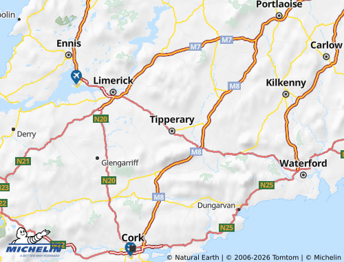 Carte MICHELIN Tipperary - ViaMichelin