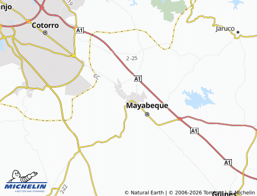 MICHELIN San José de las Lajas map - ViaMichelin