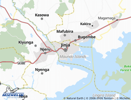 MICHELIN Jinja map - ViaMichelin