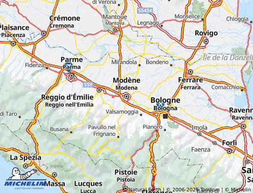 Kaart MICHELIN Modena - ViaMichelin