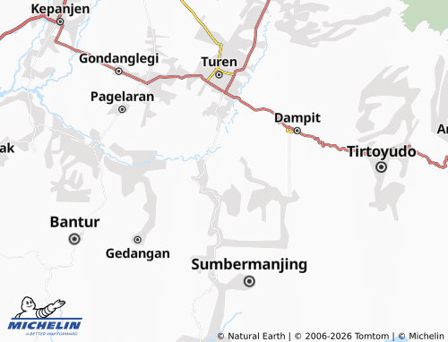 MICHELIN-Landkarte Sumbermanjing Wetan - ViaMichelin