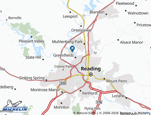 Mapa MICHELIN Greenfields - ViaMichelin