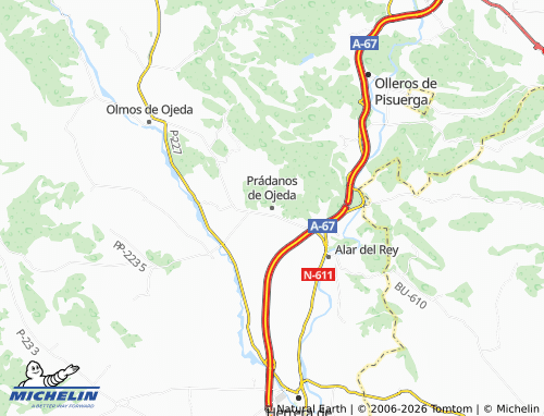 MICHELIN Prádanos de Ojeda map - ViaMichelin