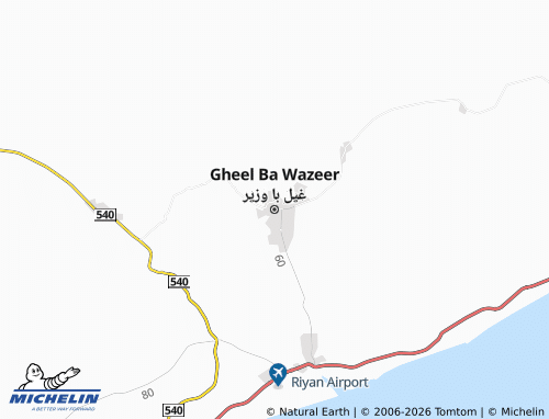 MICHELIN Ghayl Ba Wazir map - ViaMichelin