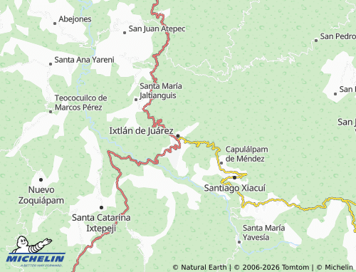 Mapa MICHELIN Ixtlán de Juárez - ViaMichelin