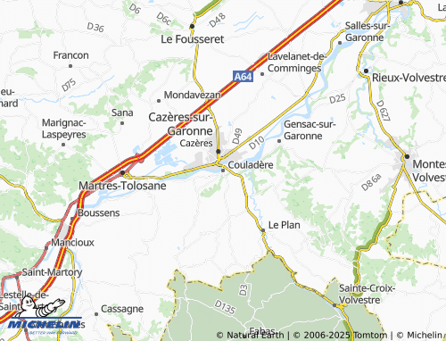 MICHELIN Couladère map - ViaMichelin