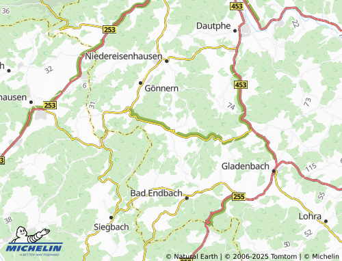 MICHELIN Bottenhorn map - ViaMichelin