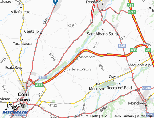 Mapa MICHELIN Montanera - ViaMichelin