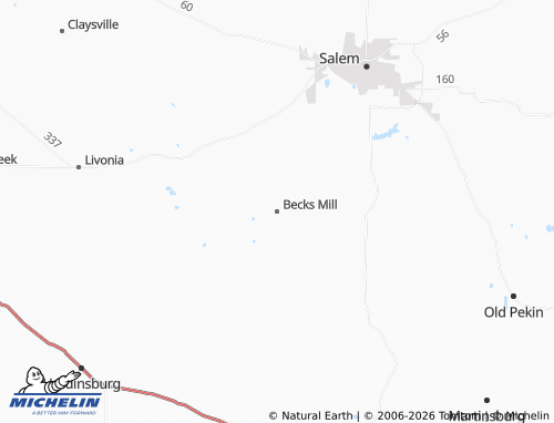 Mappa MICHELIN Becks Mill - ViaMichelin