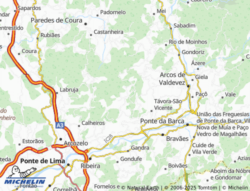 MICHELIN Cotão map - ViaMichelin