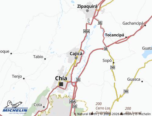 Mappa MICHELIN Cajicá - ViaMichelin