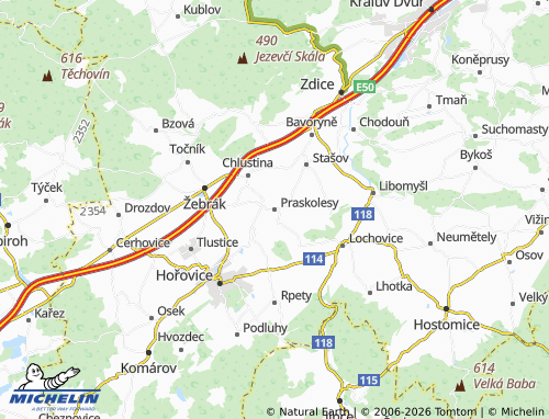 Mappa MICHELIN Praskolesy - ViaMichelin