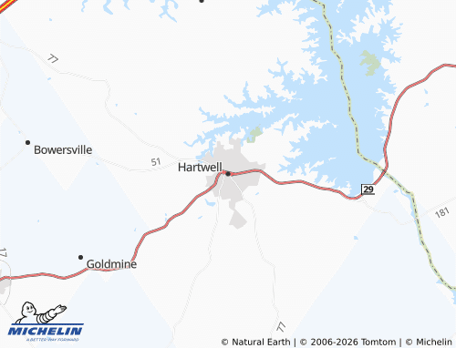 Kaart MICHELIN Hartwell - ViaMichelin