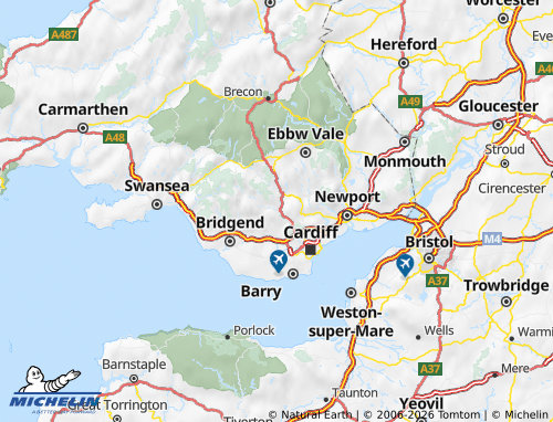 MICHELIN Rhondda Cynon Taff map - ViaMichelin