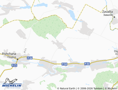Mapa MICHELIN Savranske - ViaMichelin
