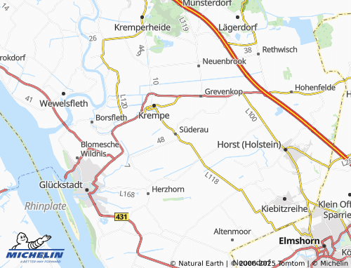 MICHELIN Süderau map - ViaMichelin