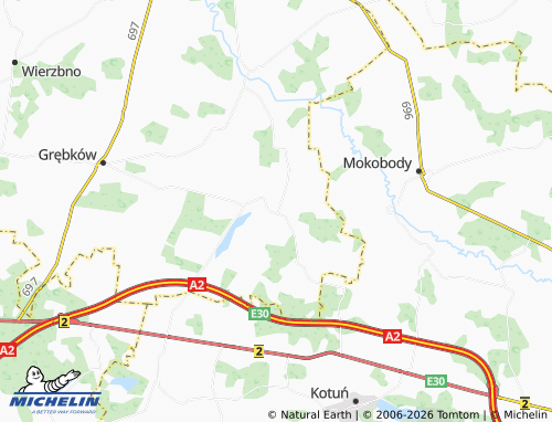 MICHELIN Kopcie map - ViaMichelin