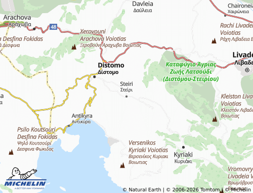 MICHELIN Steiri map - ViaMichelin