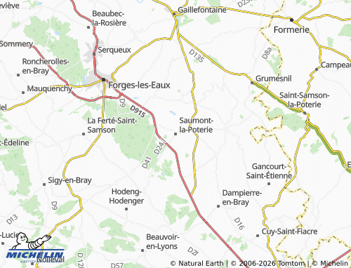 Mapa MICHELIN Saumont-la-Poterie - ViaMichelin