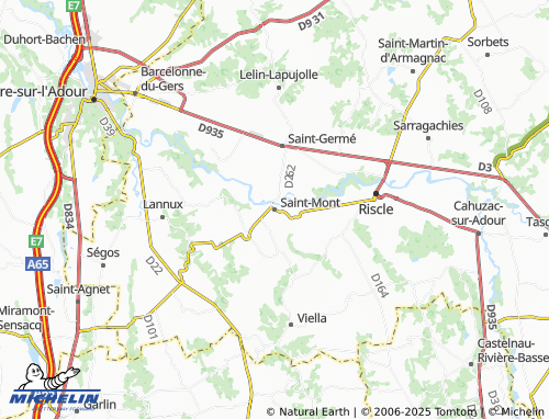MICHELIN Saint-Mont map - ViaMichelin