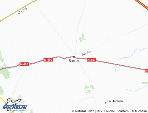 MICHELIN Barrax map - ViaMichelin