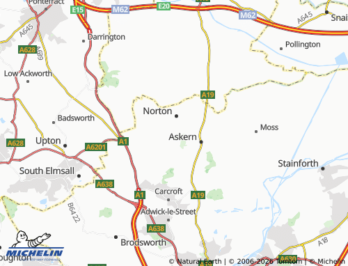 Carte MICHELIN Campsall - ViaMichelin