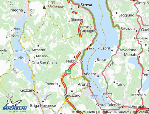 Mapa MICHELIN Nebbiuno - ViaMichelin