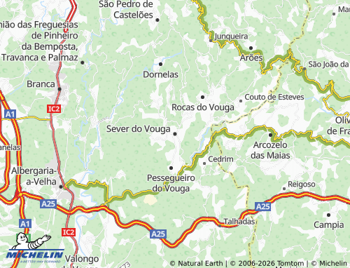 Carte MICHELIN Sever do Vouga - ViaMichelin