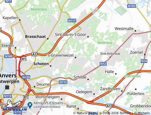 MICHELIN 's-Gravenwezel map - ViaMichelin