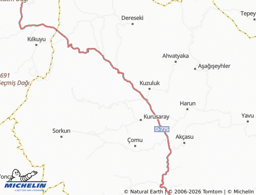 MICHELIN Hallı map - ViaMichelin