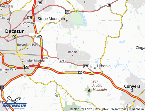 Carte MICHELIN Redan - ViaMichelin