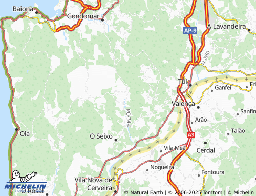 MICHELIN San Salvador de Tebra (San Salvador) map - ViaMichelin