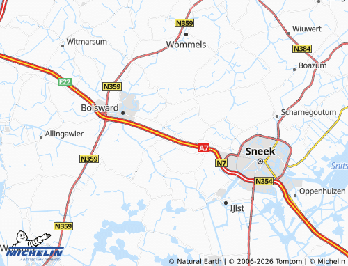 MICHELIN Nijland map - ViaMichelin
