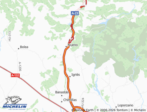 MICHELIN Sabayés map - ViaMichelin