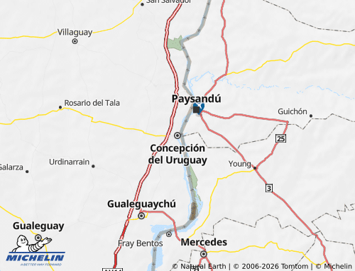 MICHELIN Uruguay map - ViaMichelin