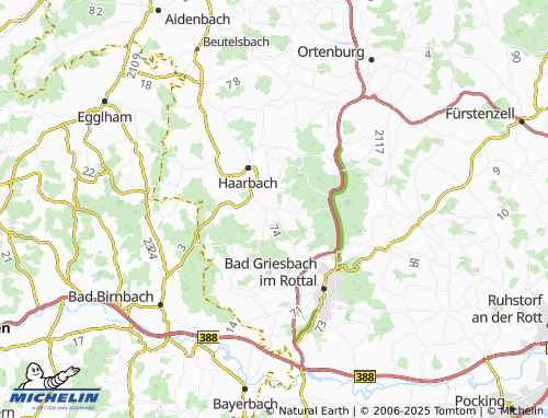 MICHELIN-Landkarte Unteruttlau - ViaMichelin