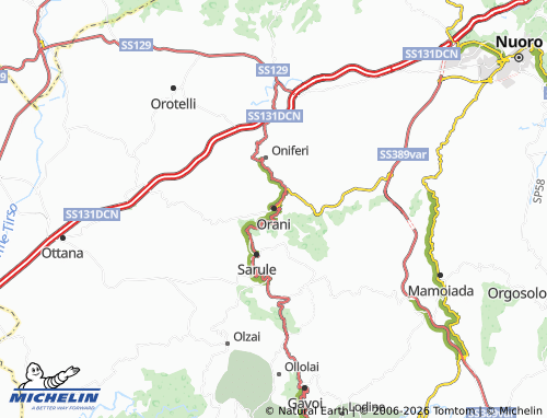 MICHELIN Orani map - ViaMichelin
