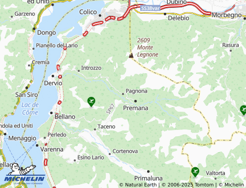 MICHELIN Pagnona map - ViaMichelin
